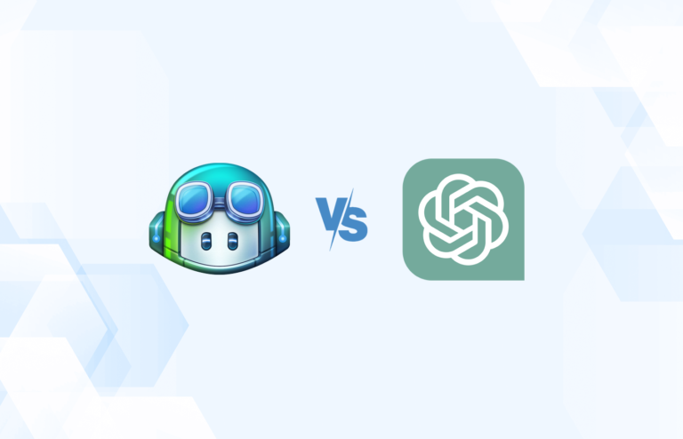 Versus graphic featuring the icons of GitHub Copilot and ChatGPT.